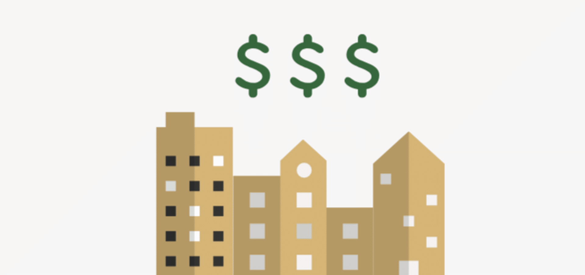 Building with Dollar Signs above them ( Decorative )
