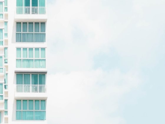 Stock image of a high-rise apartment building