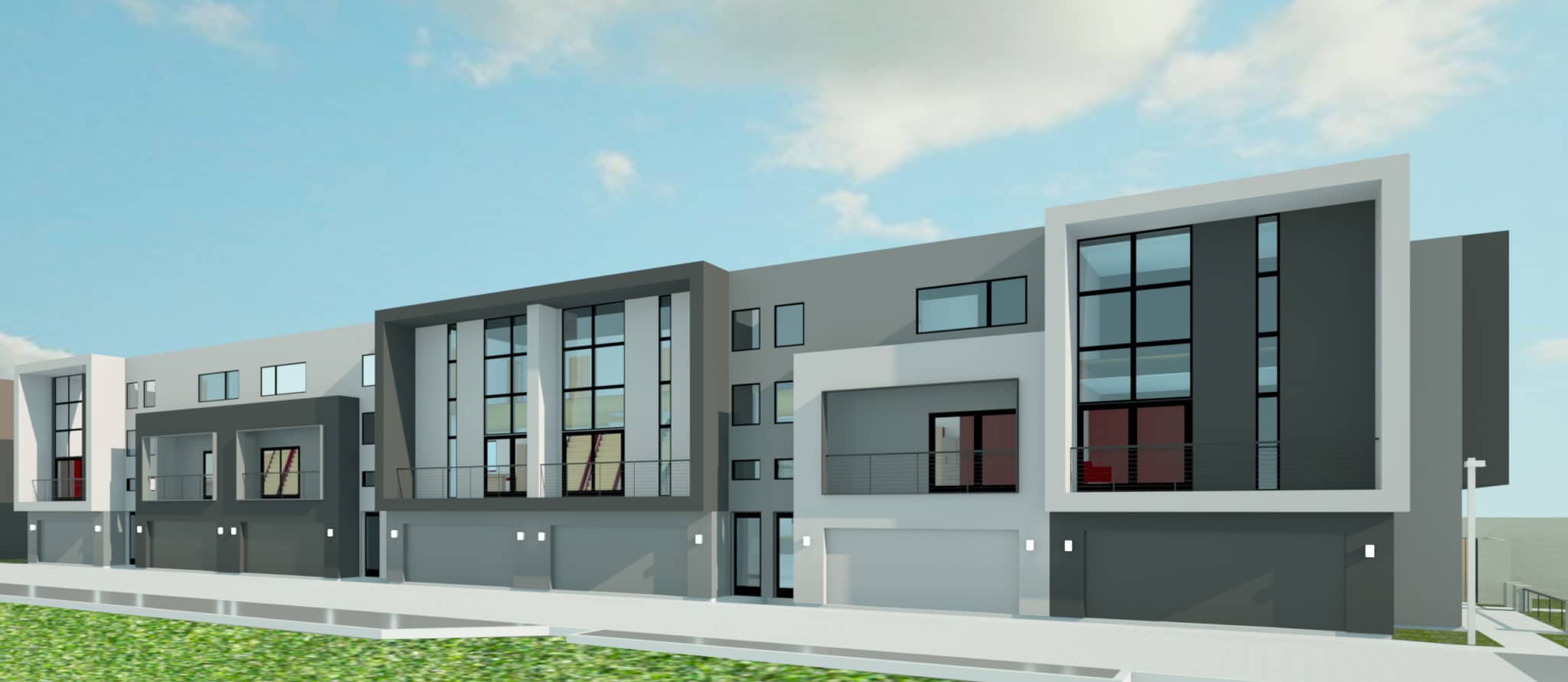 A rendering of Caliber's Roosevelt Townhome community