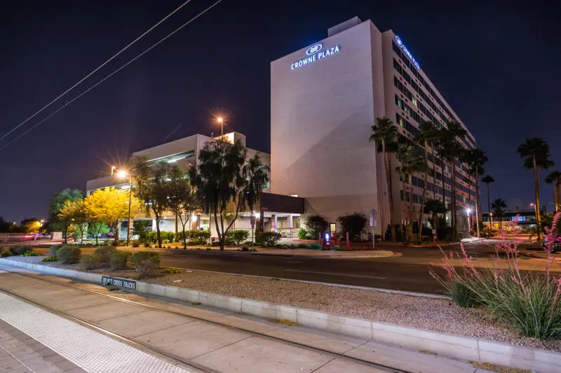 Crowne Plaza Exterior at night