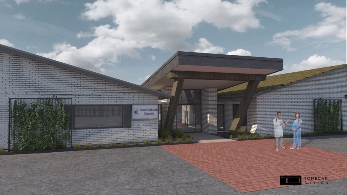 Rendering of Phoenix Medical Psychiatric Hospital, courtesy of Tomecak Design