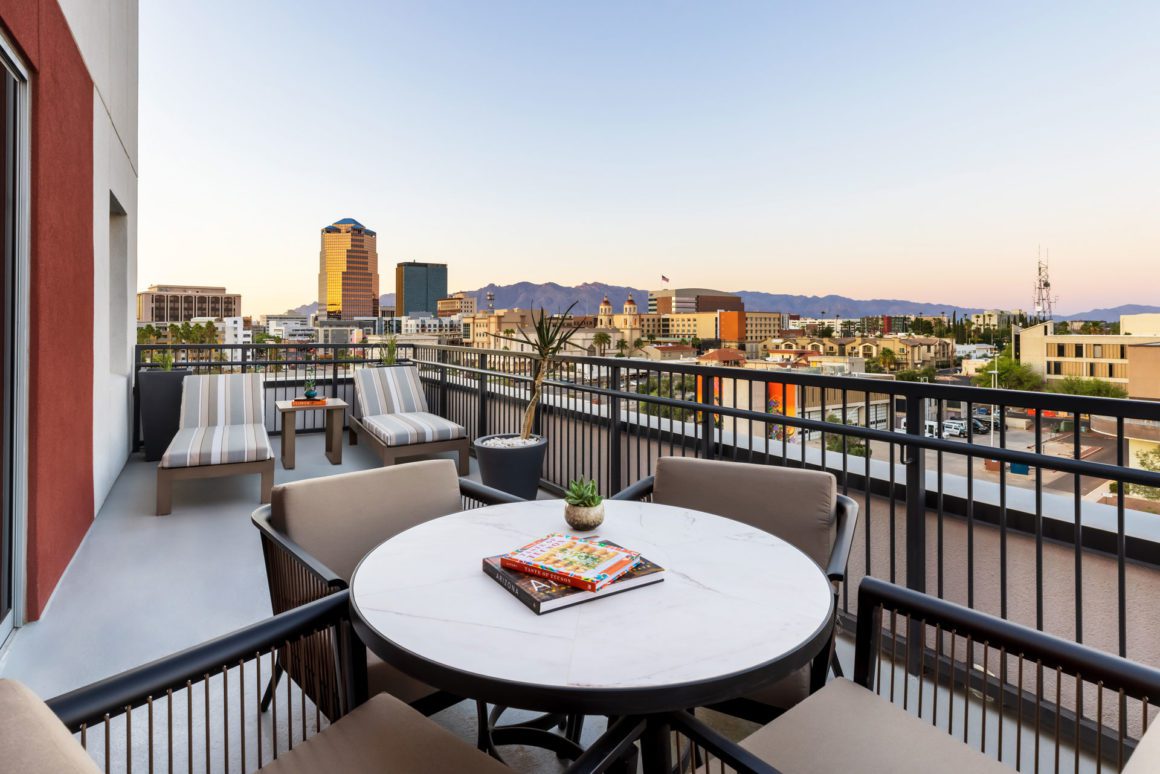 The DoubleTree by Hilton Tucson President's Suite Overlooks Downtown Tucson