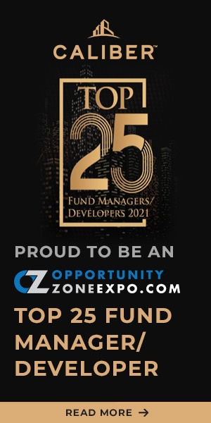 Caliber is proud to be an opportunityzoneexpo.com Top 25 fund manager / developer