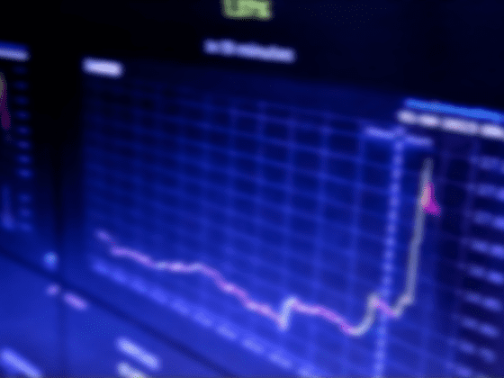 A slightly blurred out DOW chart